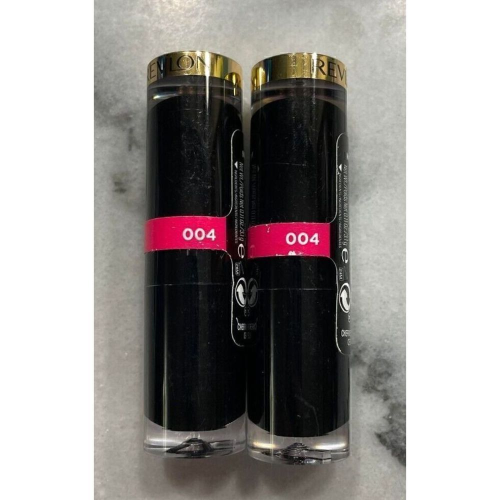 Revlon Super Lustrous Shine Lipstick 004 Cherries in the Snow Lot of 2
